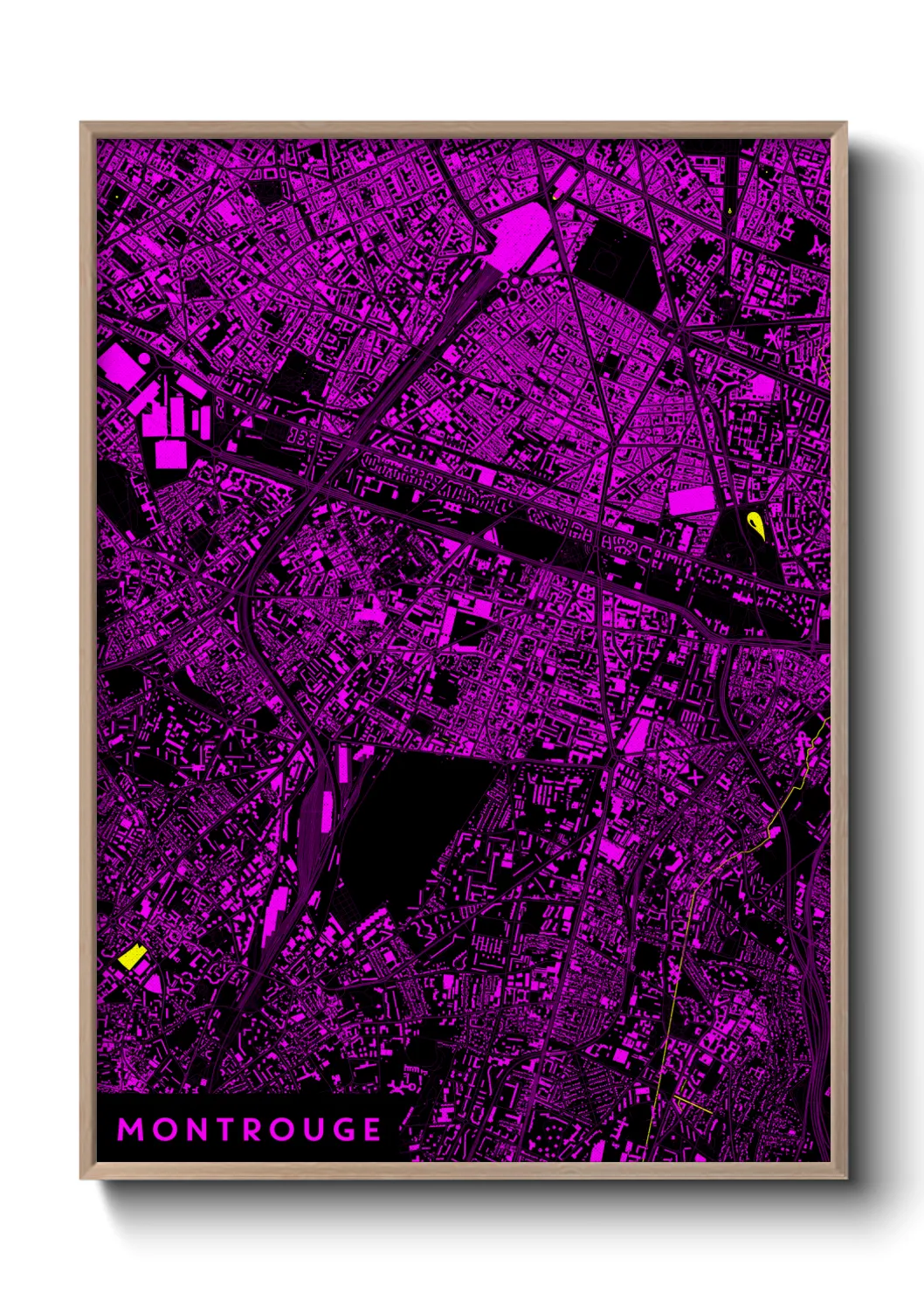 Une affiche de carte sur Montrouge