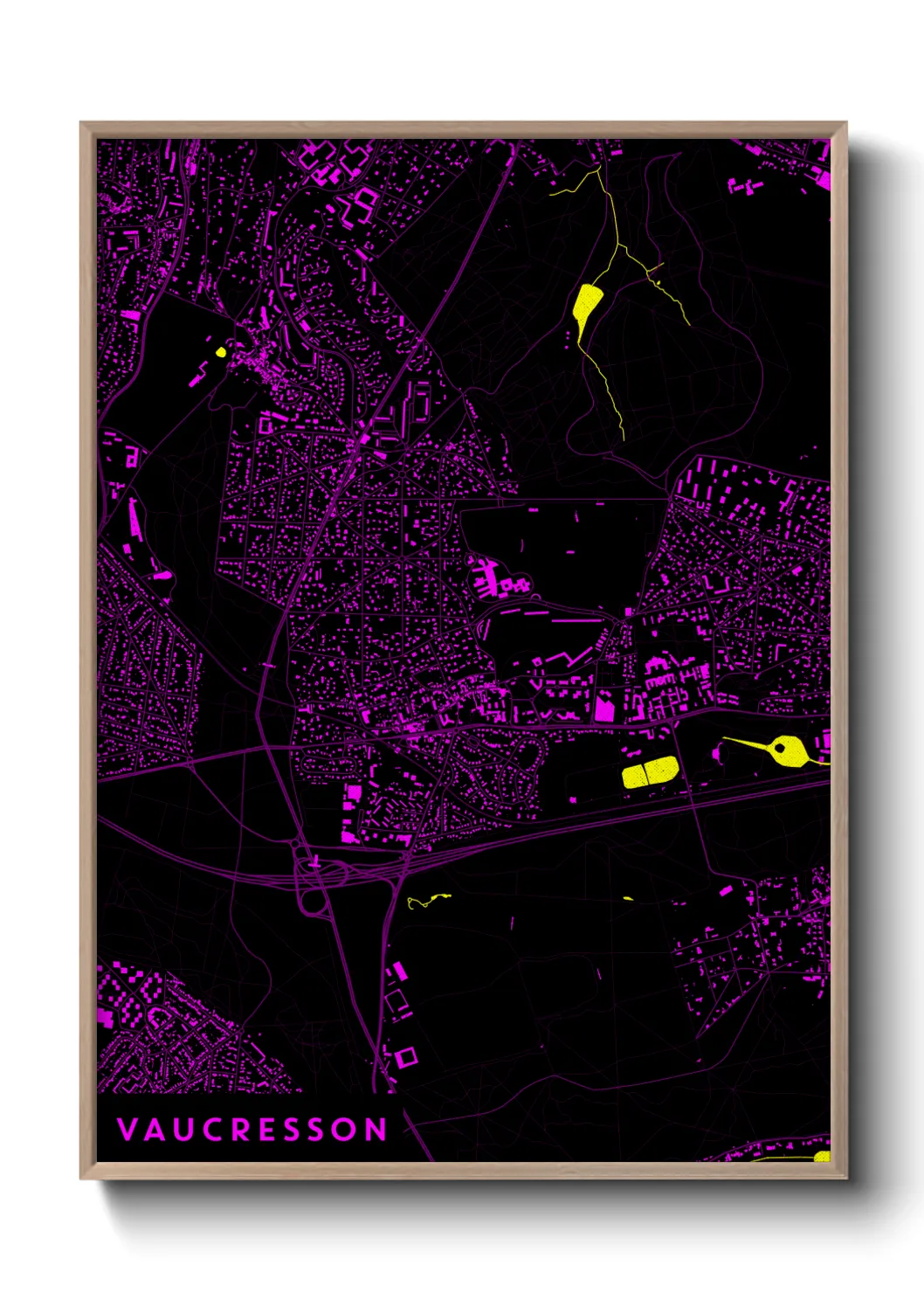 Une affiche de carte sur Vaucresson