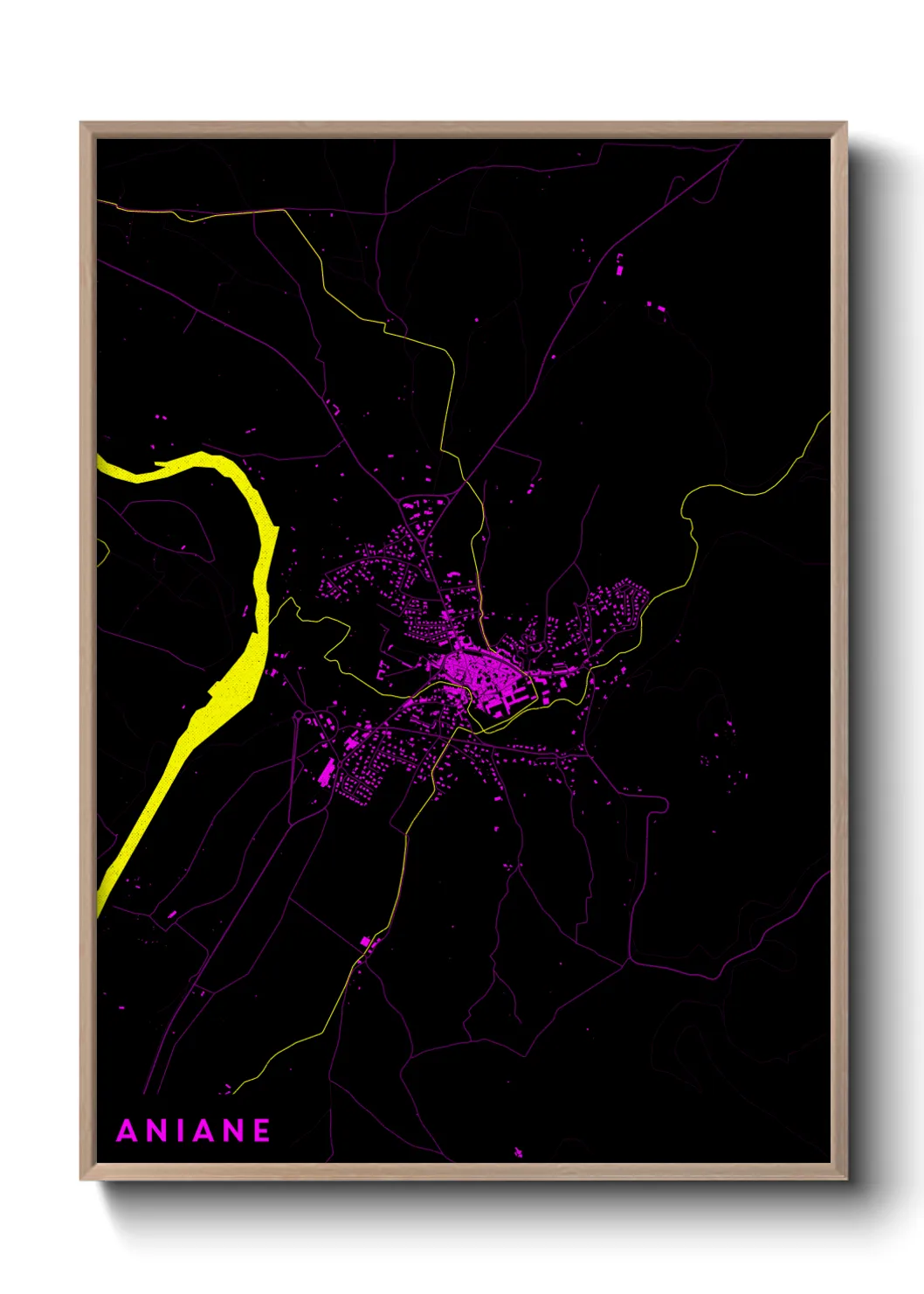 Une affiche de carte sur Aniane