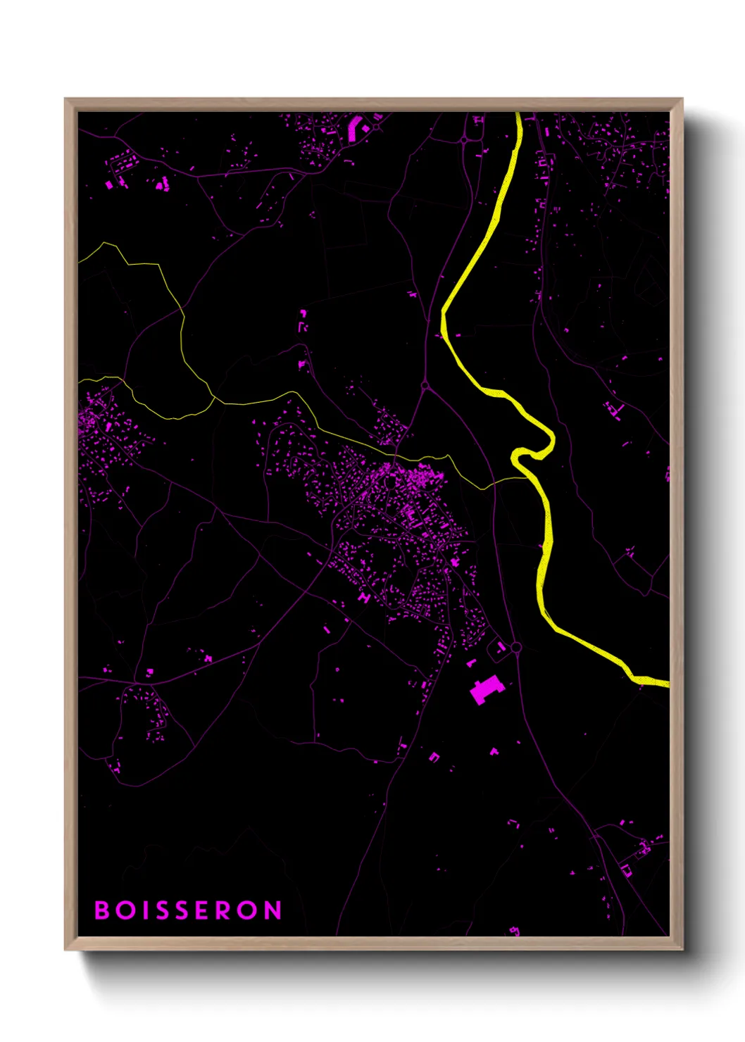 Une affiche de carte sur Boisseron