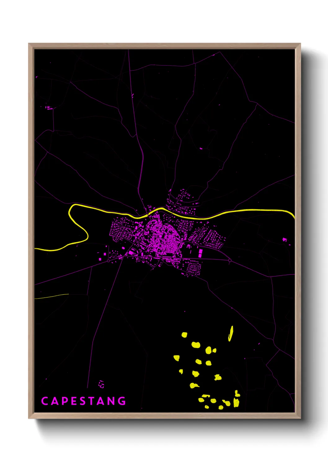 Une affiche de carte sur Capestang