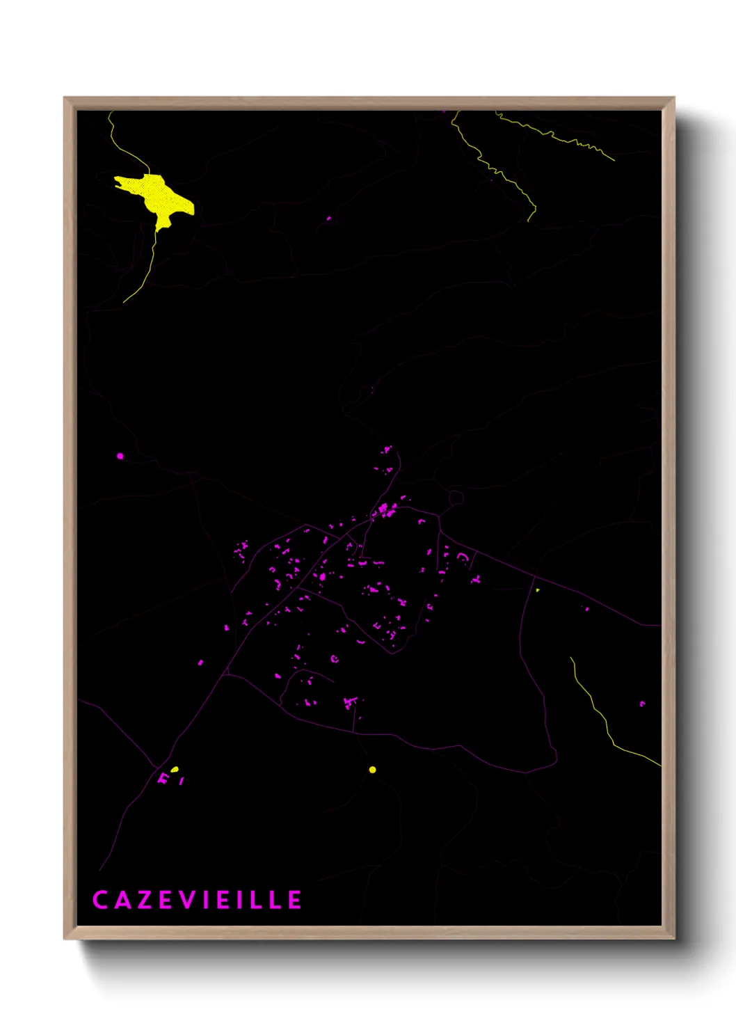 Une affiche de carte sur Cazevieille