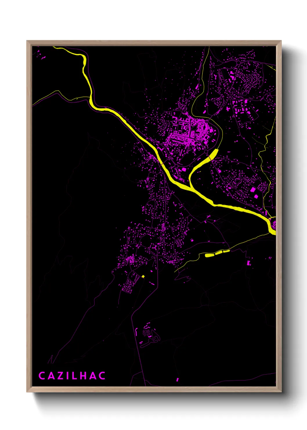 Une affiche de carte sur Cazilhac