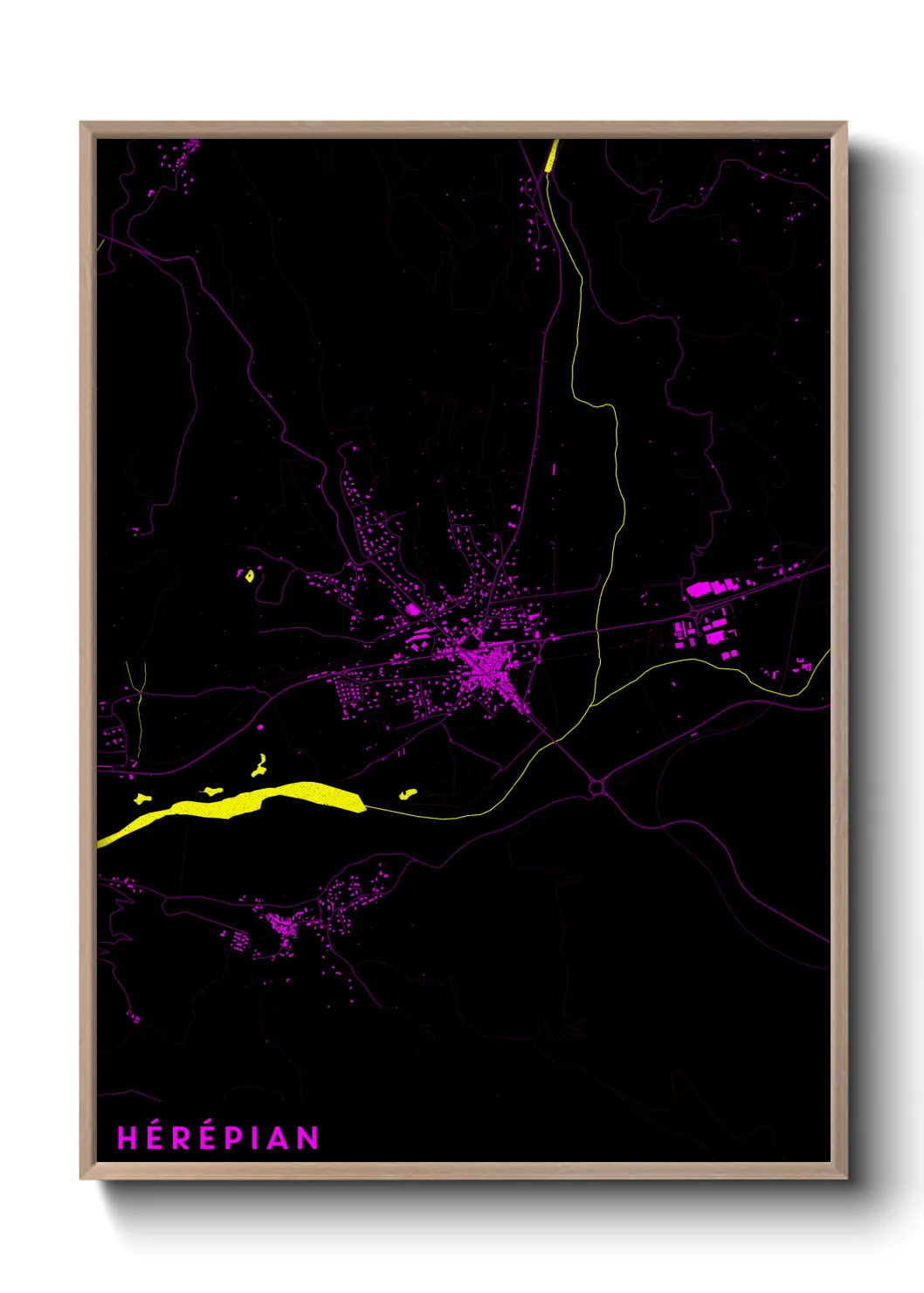 Une affiche de carte sur Hérépian