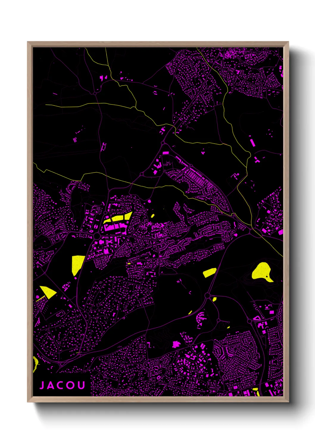 Une affiche de carte sur Jacou