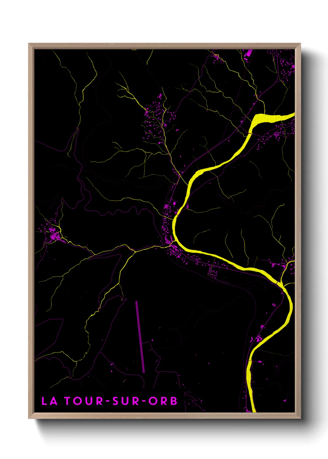 Une affiche de carte sur La Tour-sur-Orb