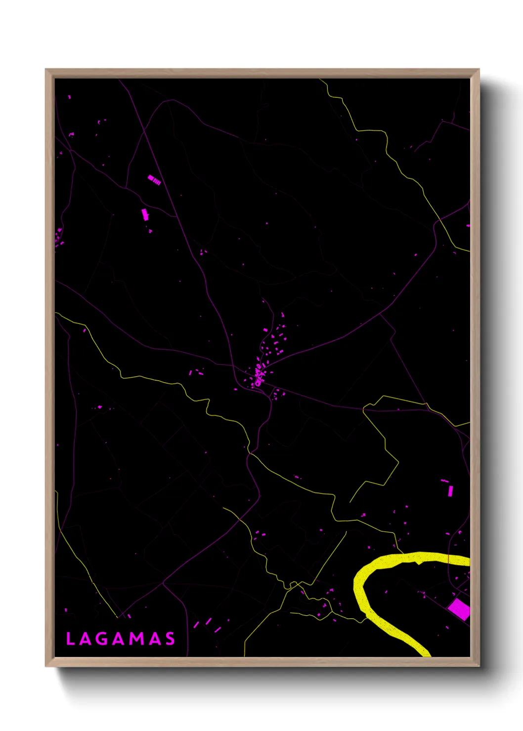Une affiche de carte sur Lagamas