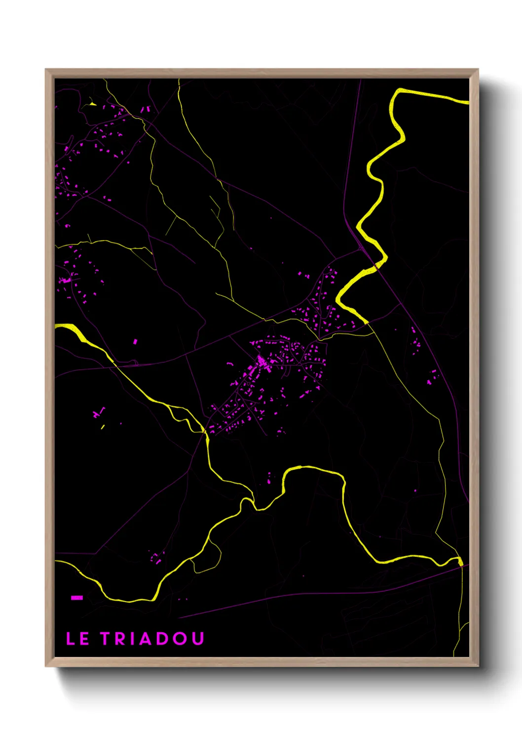Une affiche de carte sur Le Triadou