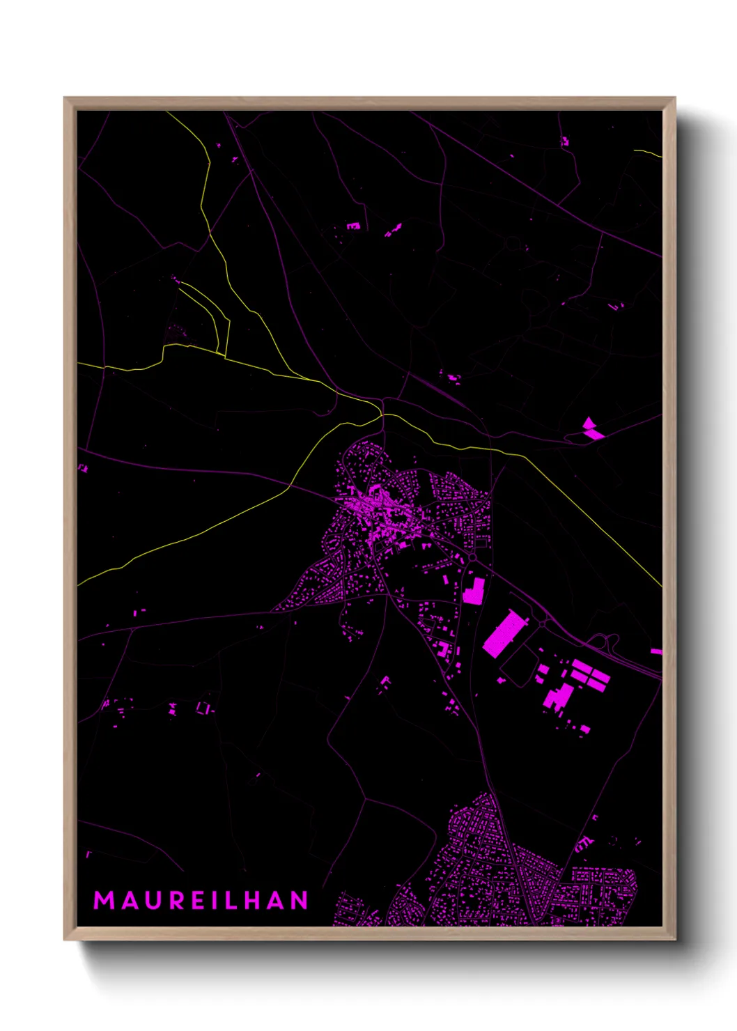 Une affiche de carte sur Maureilhan