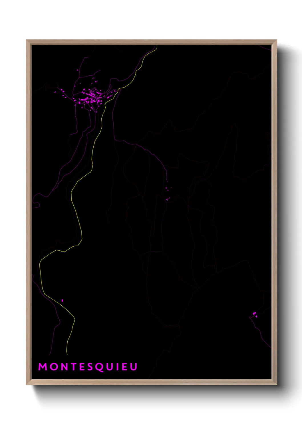 Une affiche de carte sur Montesquieu