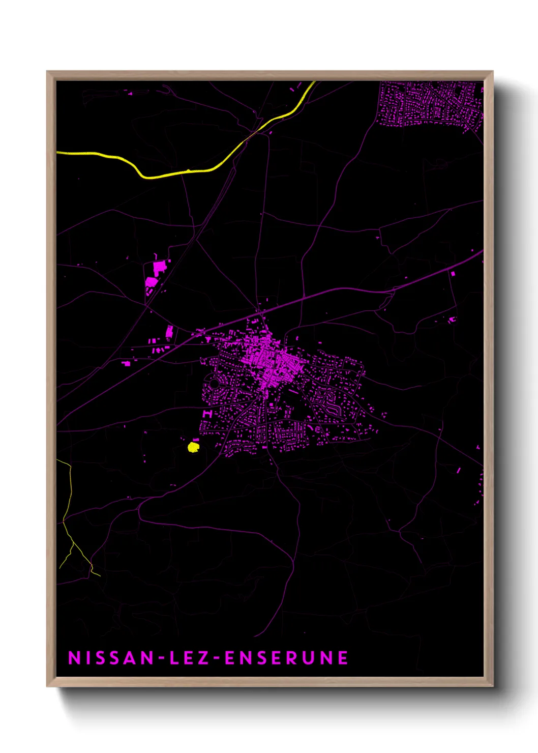 Une affiche de carte sur Nissan-lez-Enserune