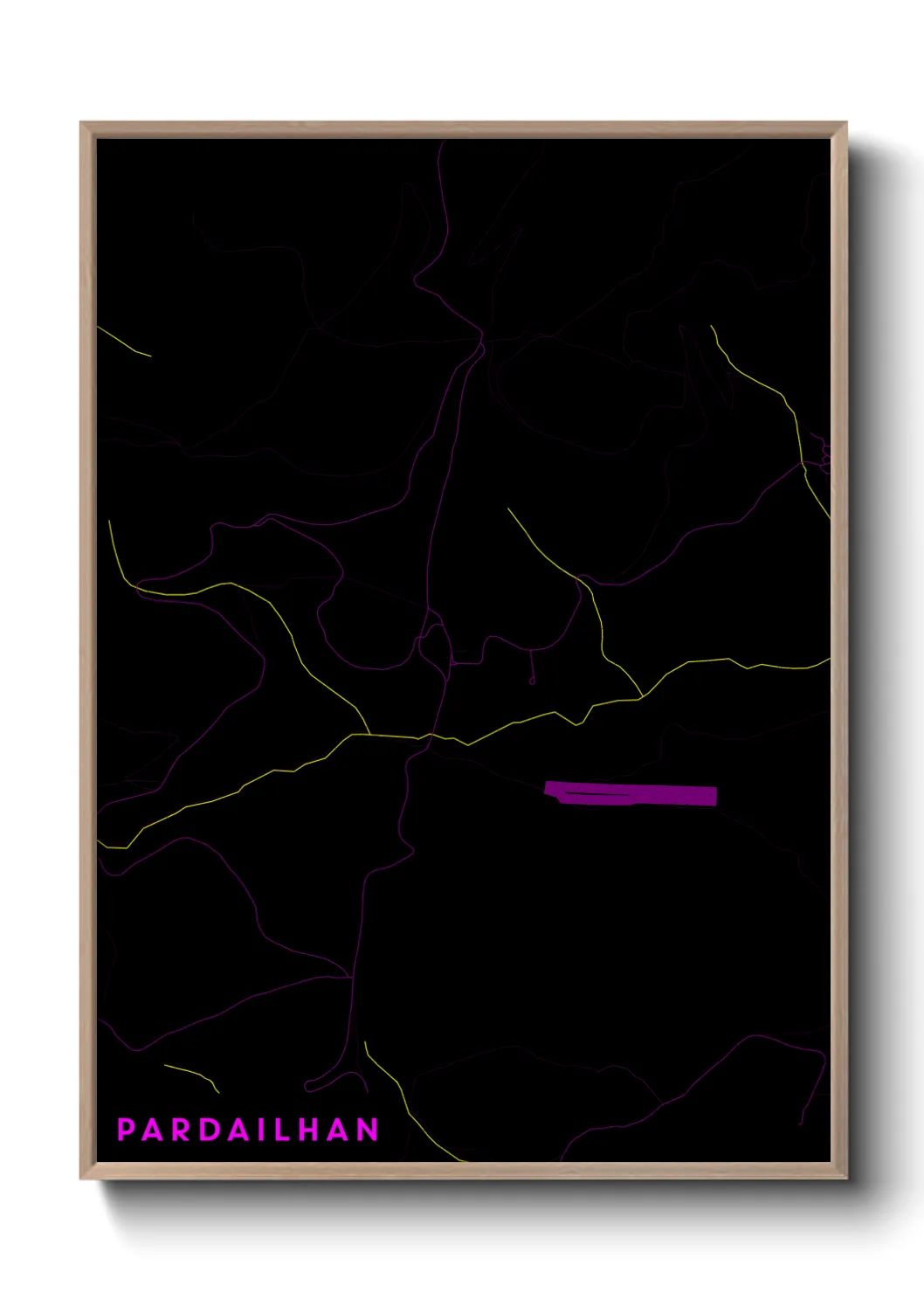 Une affiche de carte sur Pardailhan