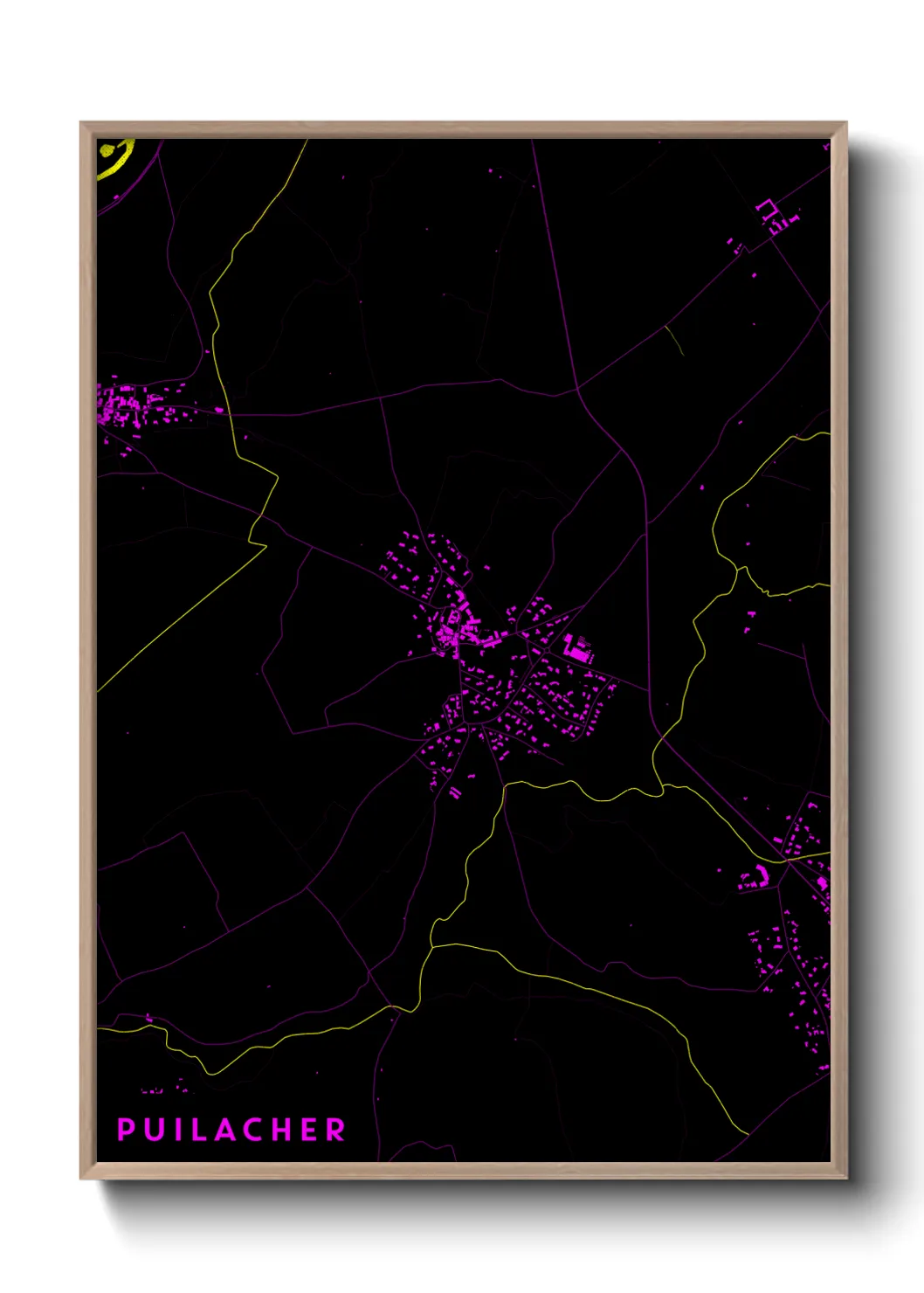 Une affiche de carte sur Puilacher