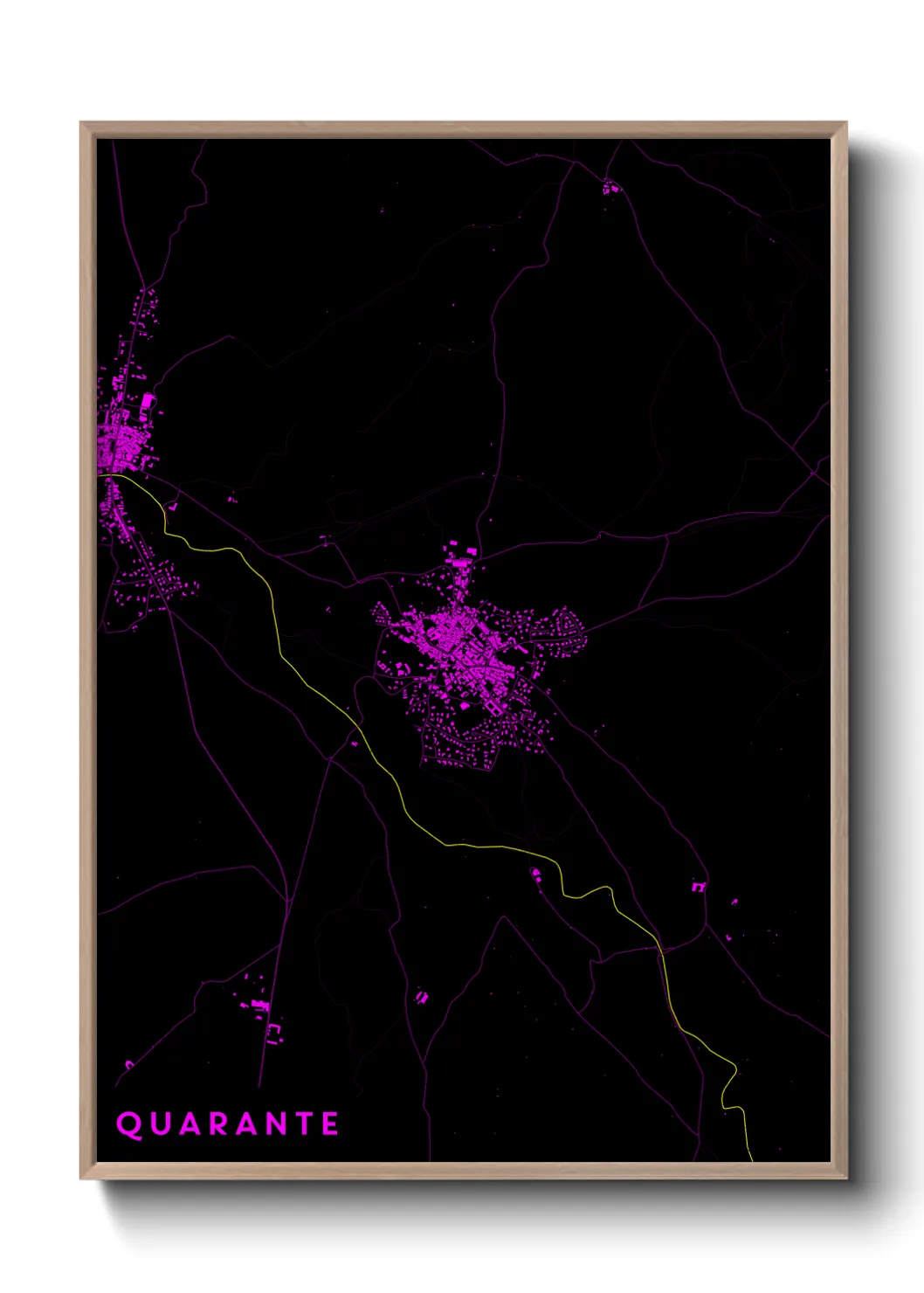 Une affiche de carte sur Quarante