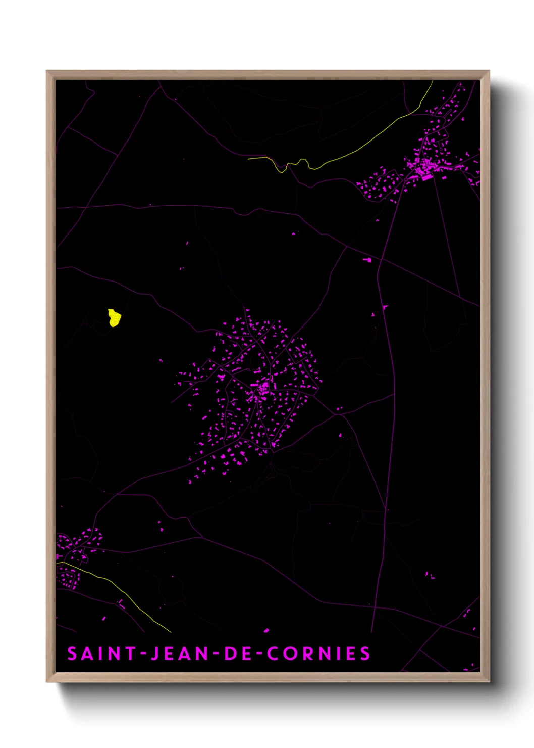 Une affiche de carte sur Saint-Jean-de-Cornies