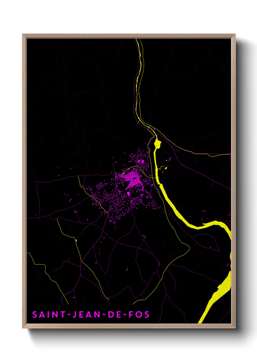 Une affiche de carte sur Saint-Jean-de-Fos