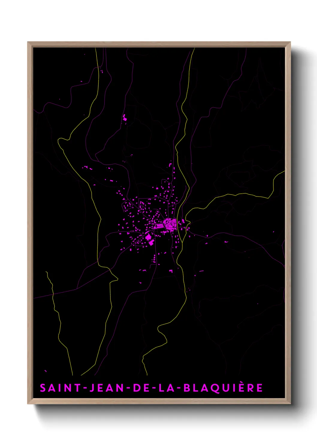 Une affiche de carte sur Saint-Jean-de-la-Blaquière
