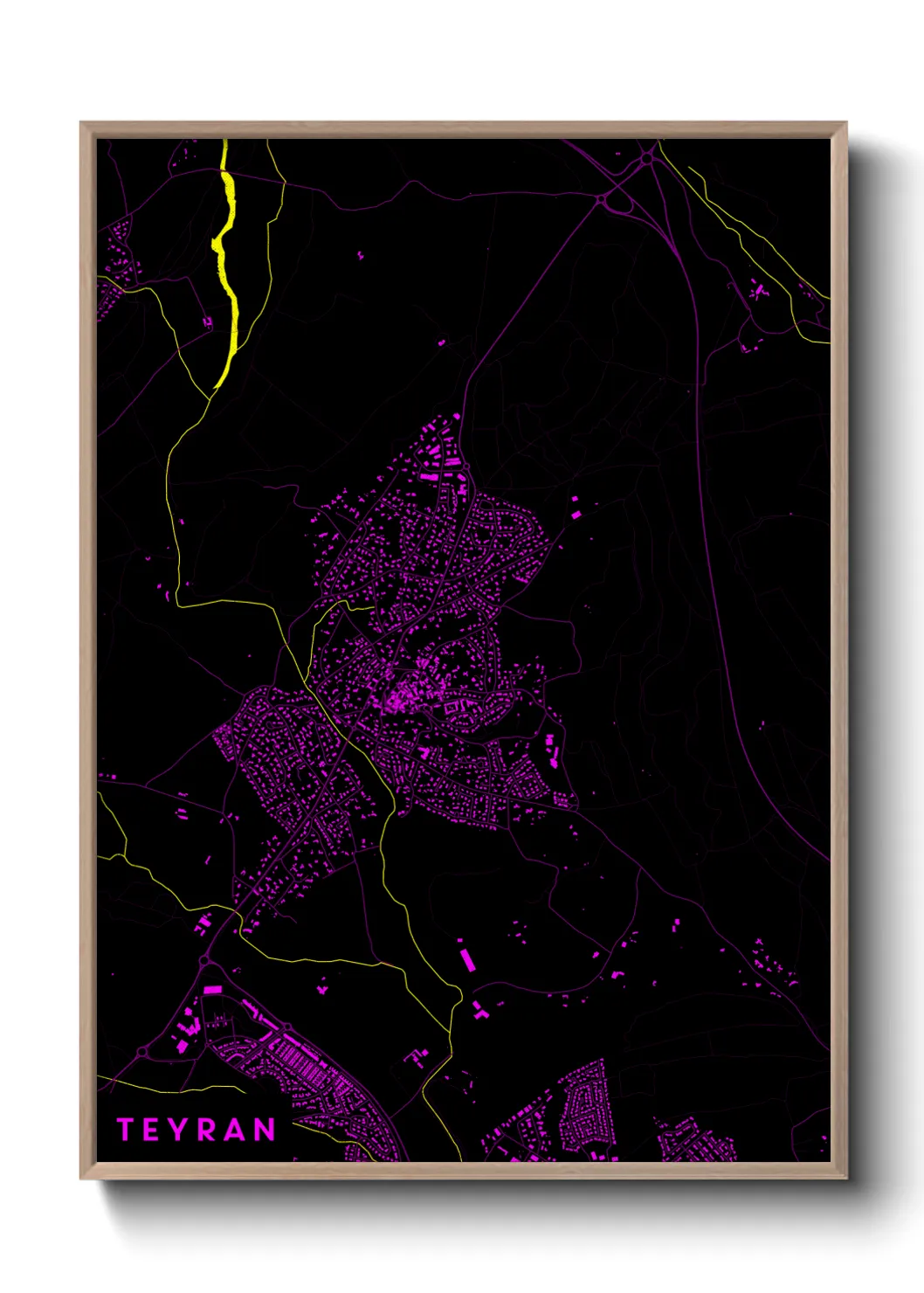 Une affiche de carte sur Teyran