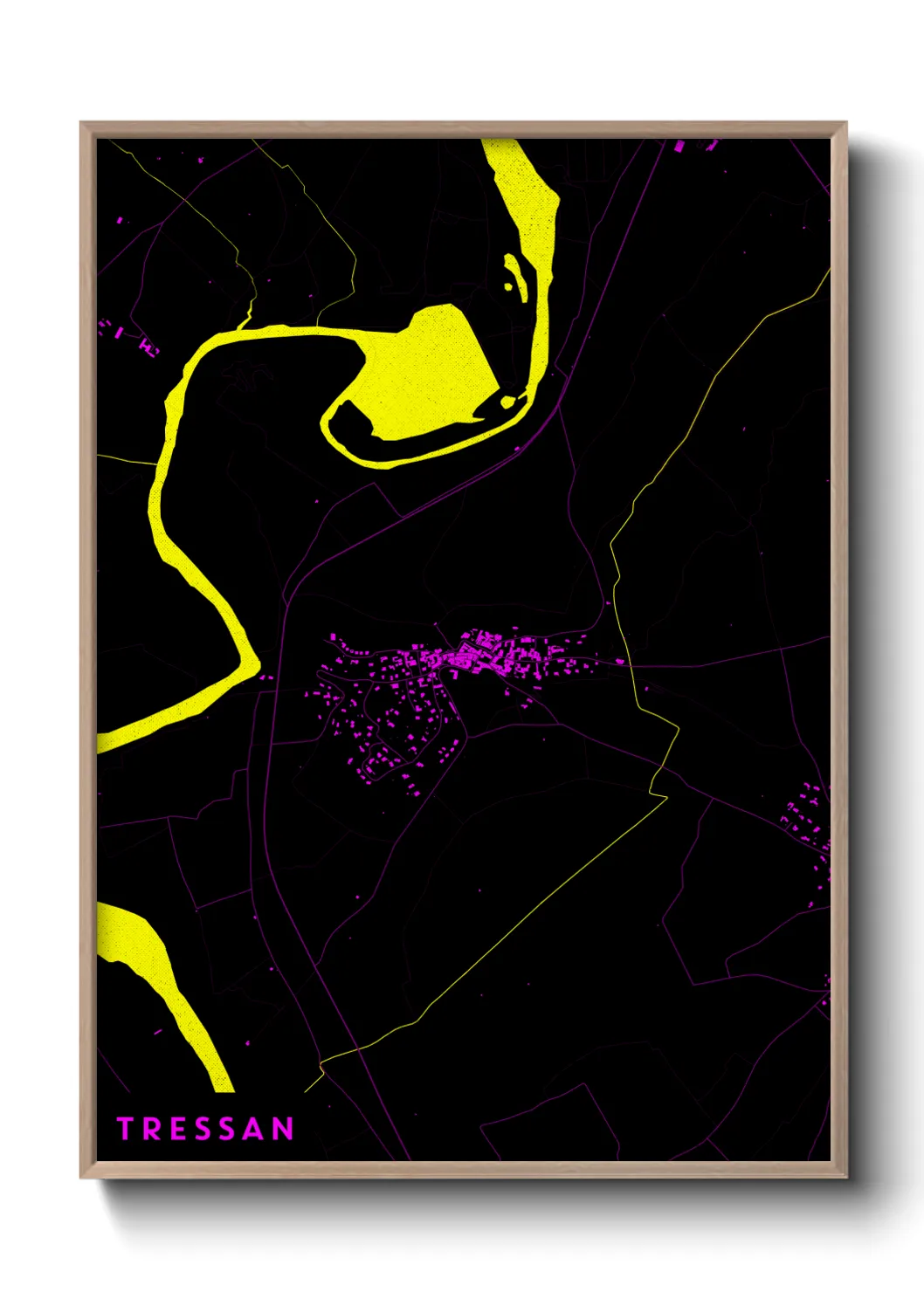 Une affiche de carte sur Tressan