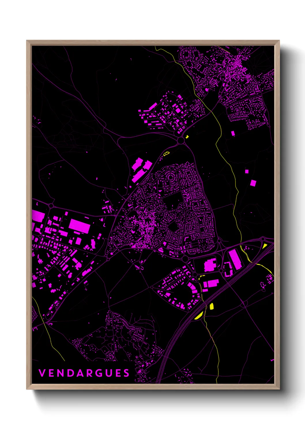 Une affiche de carte sur Vendargues
