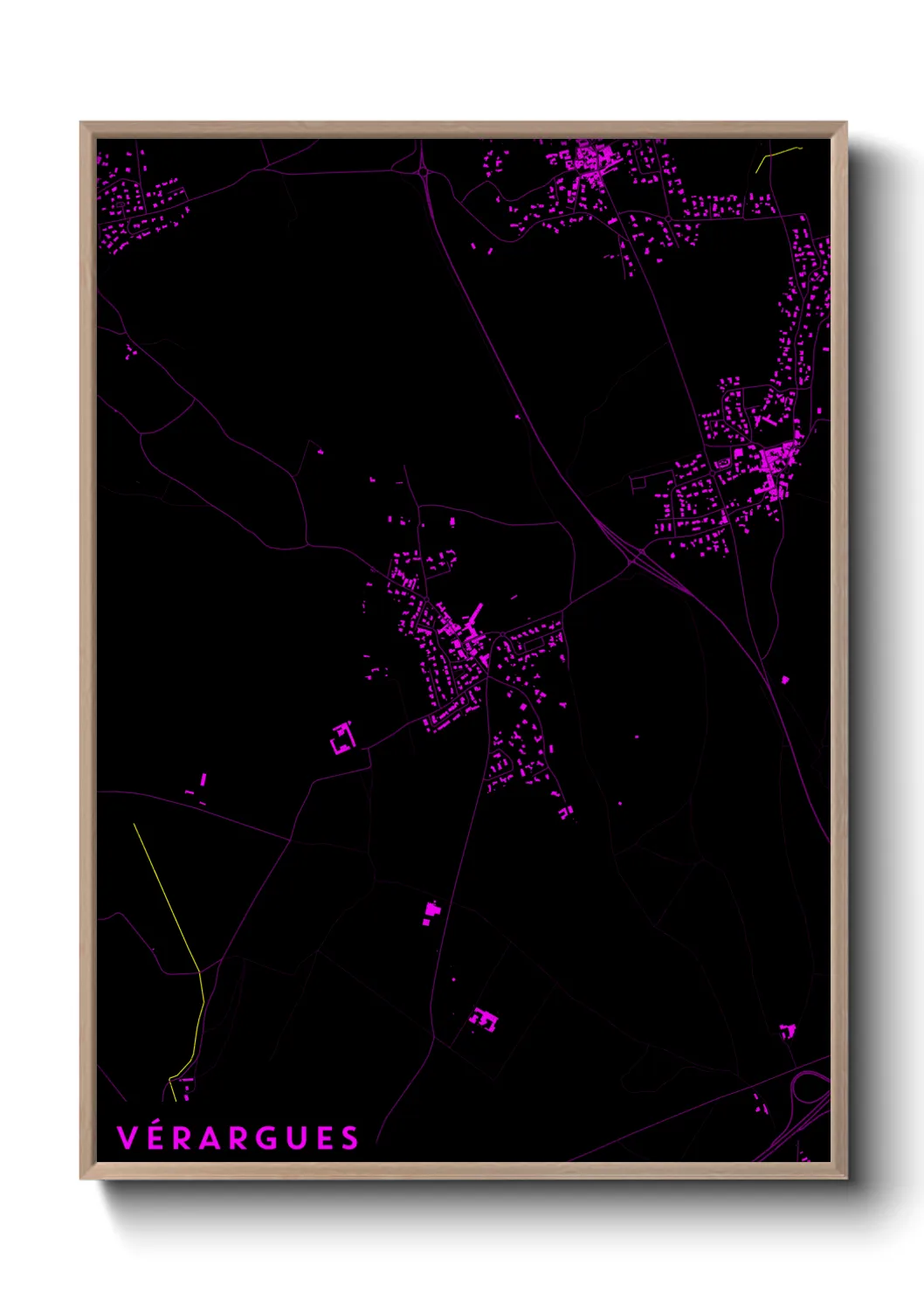 Une affiche de carte sur Vérargues