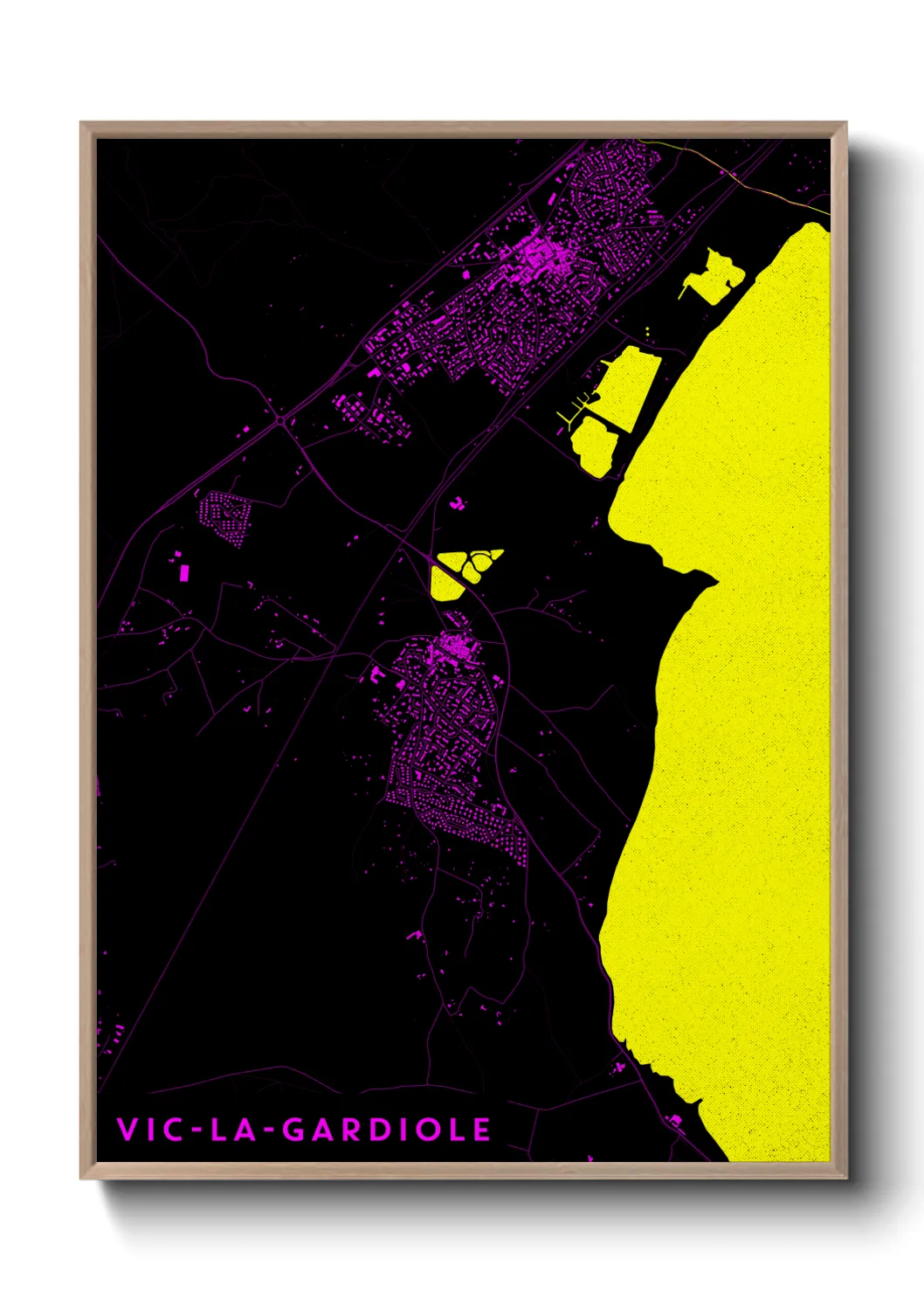 Une affiche de carte sur Vic-la-Gardiole