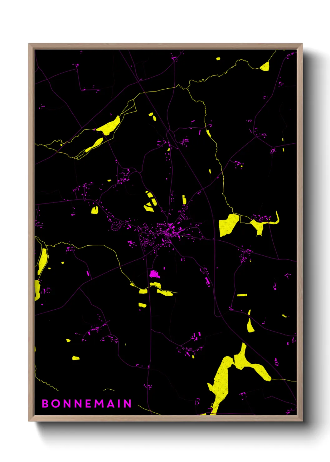 Une affiche de carte sur Bonnemain