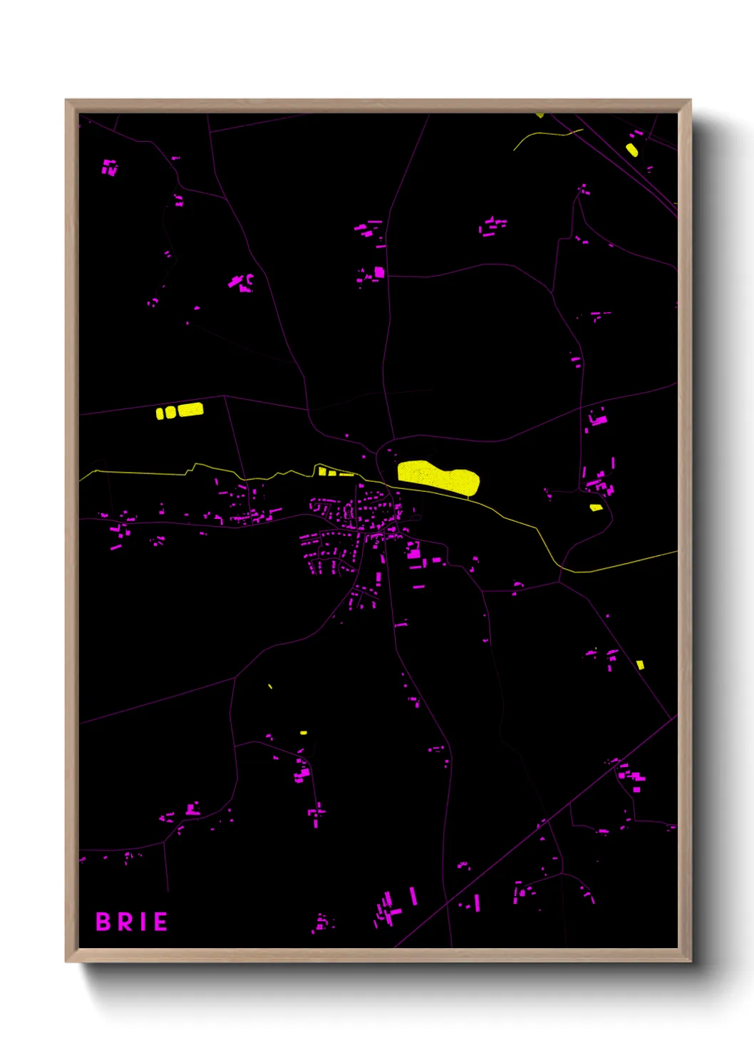 Une affiche de carte sur Brie