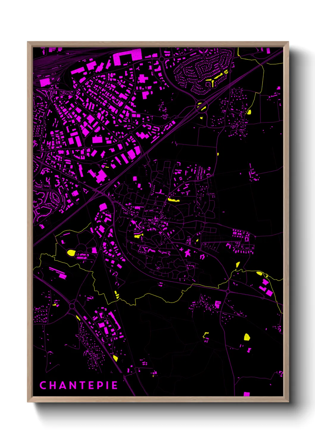 Une affiche de carte sur Chantepie