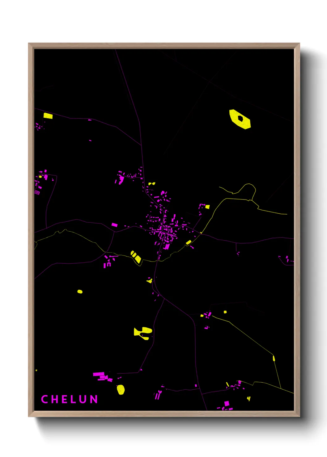 Une affiche de carte sur Chelun