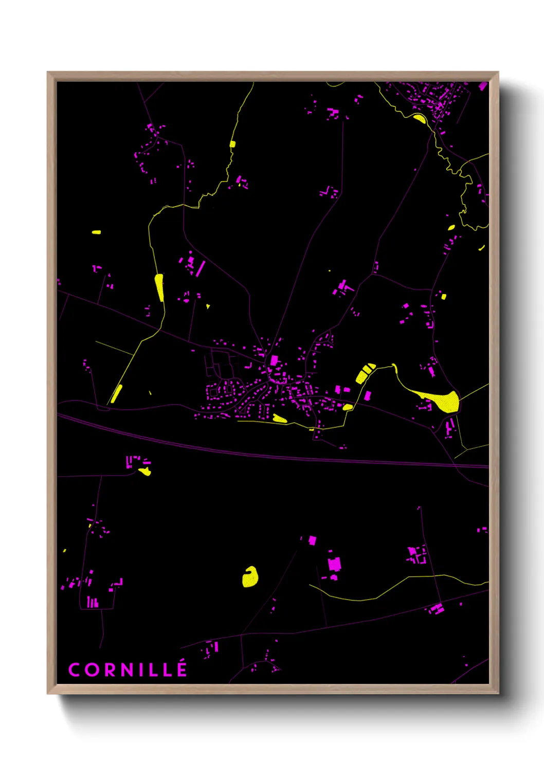 Une affiche de carte sur Cornillé
