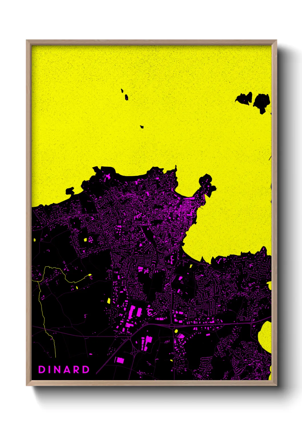 Une affiche de carte sur Dinard