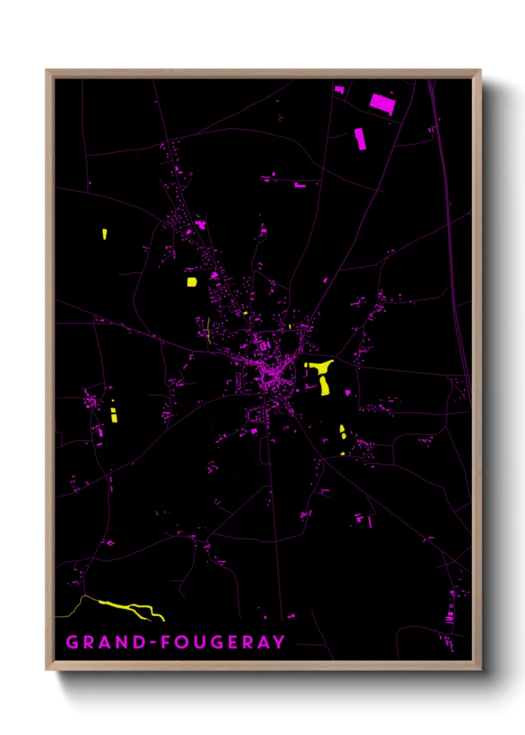 Une affiche de carte sur Grand-Fougeray