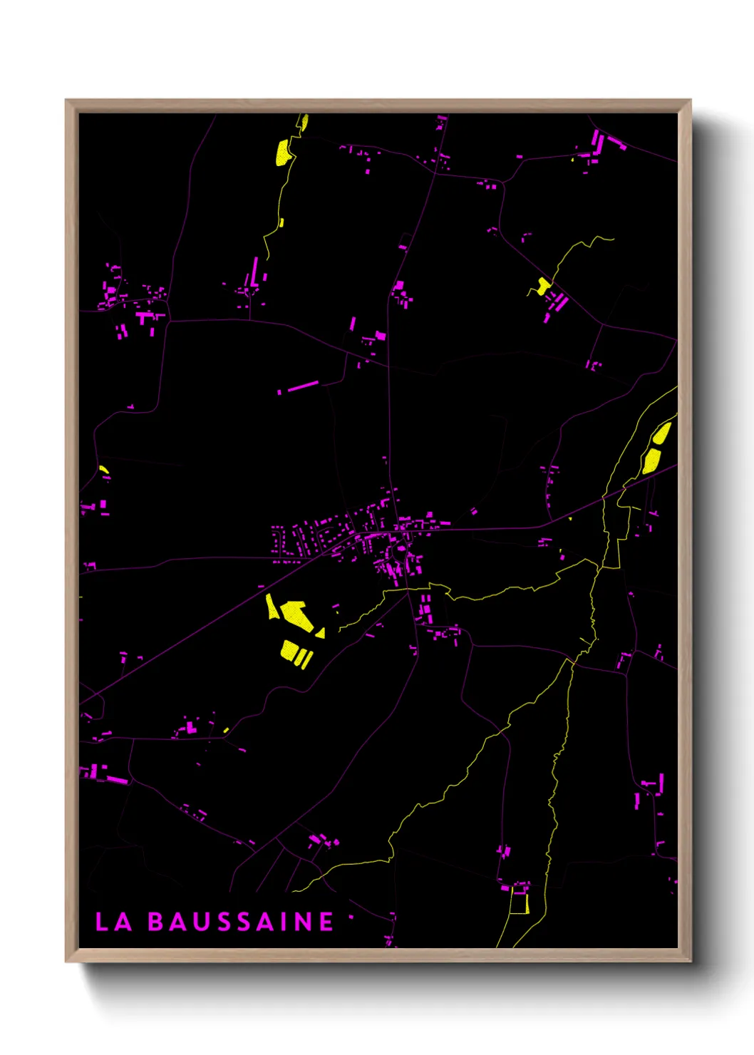 Une affiche de carte sur La Baussaine