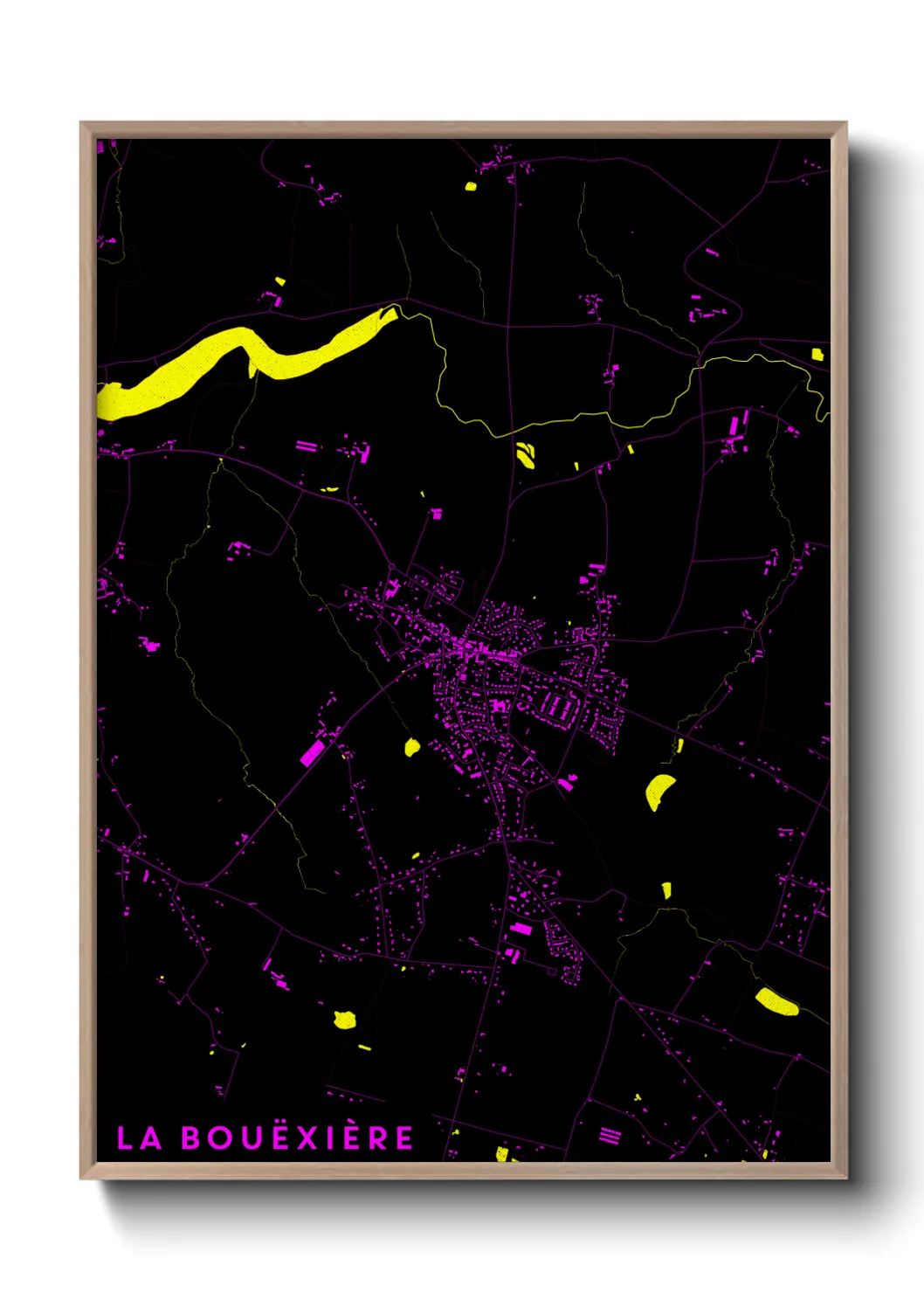 Une affiche de carte sur La Bouëxière