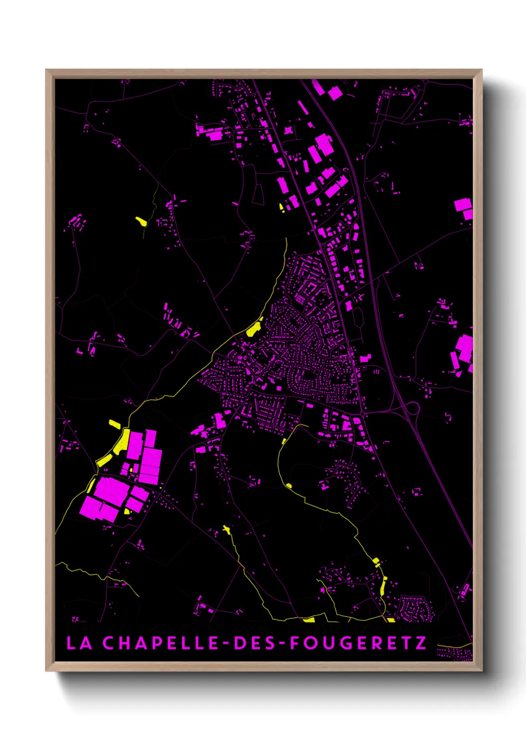 Une affiche de carte sur La Chapelle-des-Fougeretz