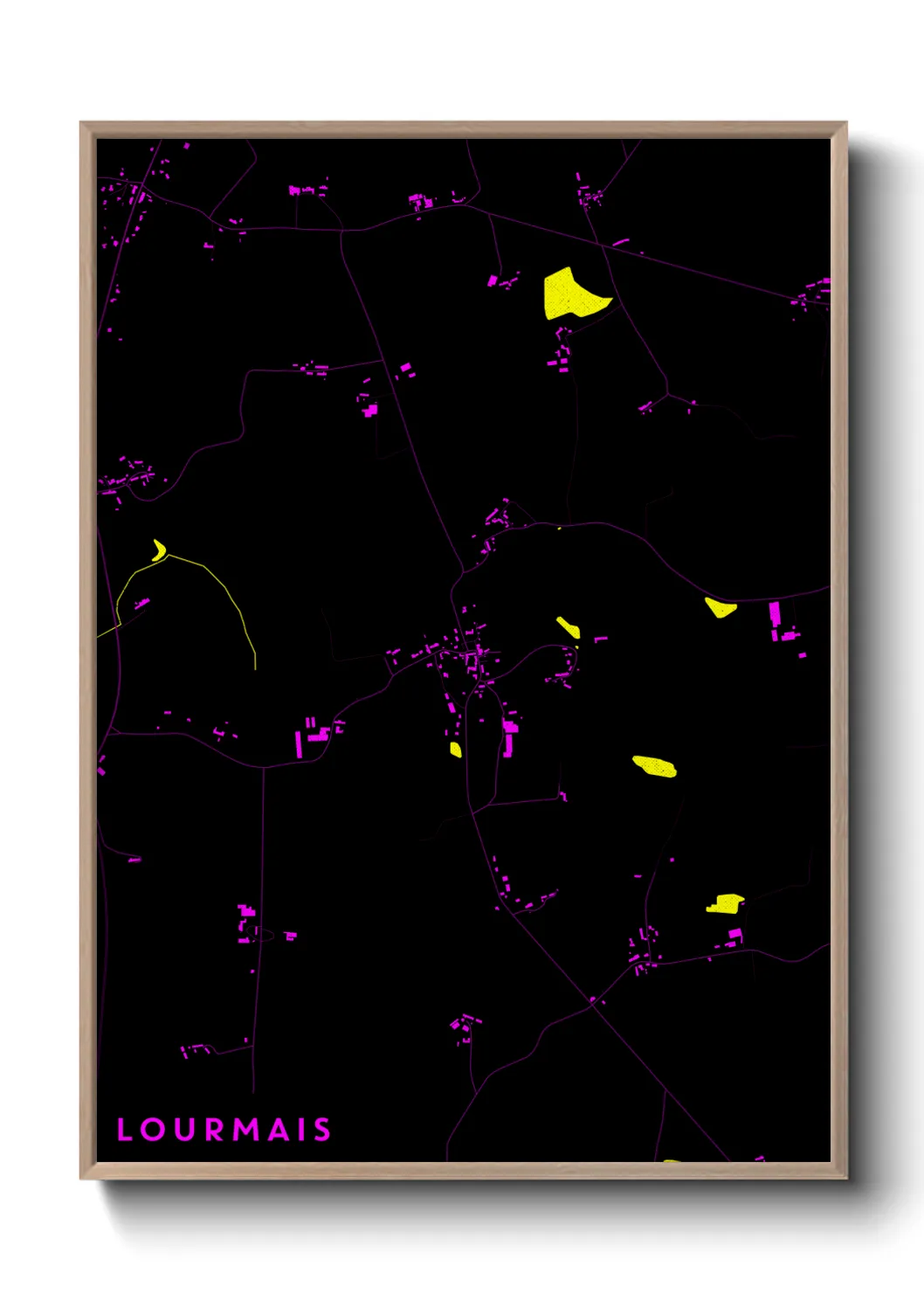 Une affiche de carte sur Lourmais