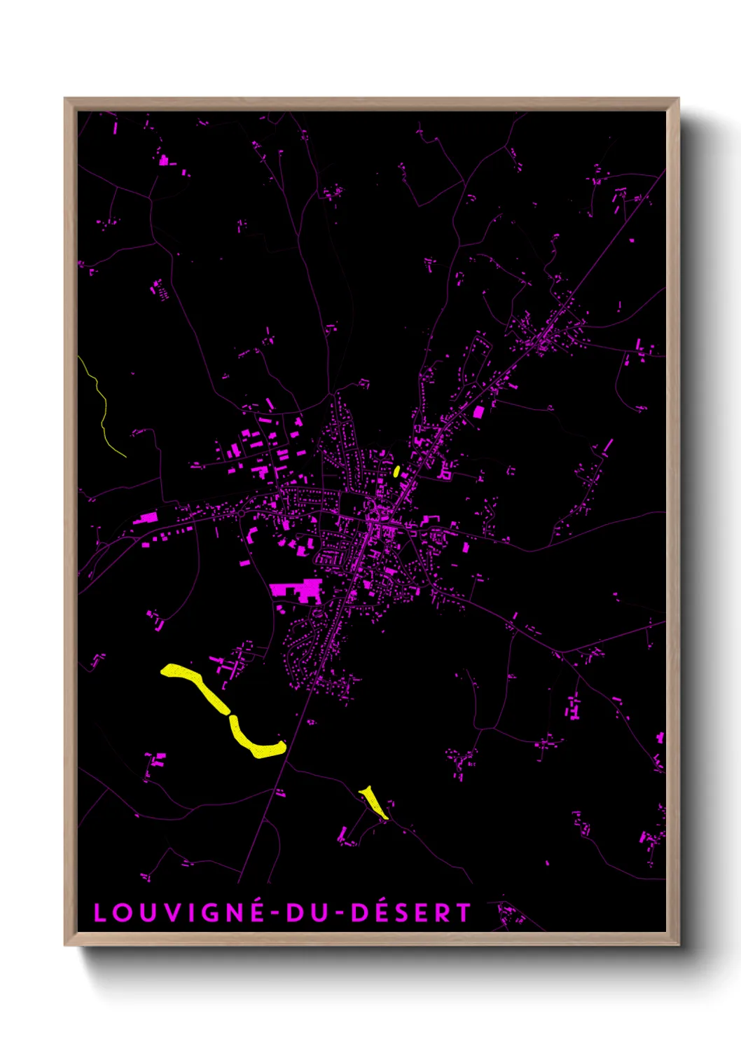 Une affiche de carte sur Louvigné-du-Désert