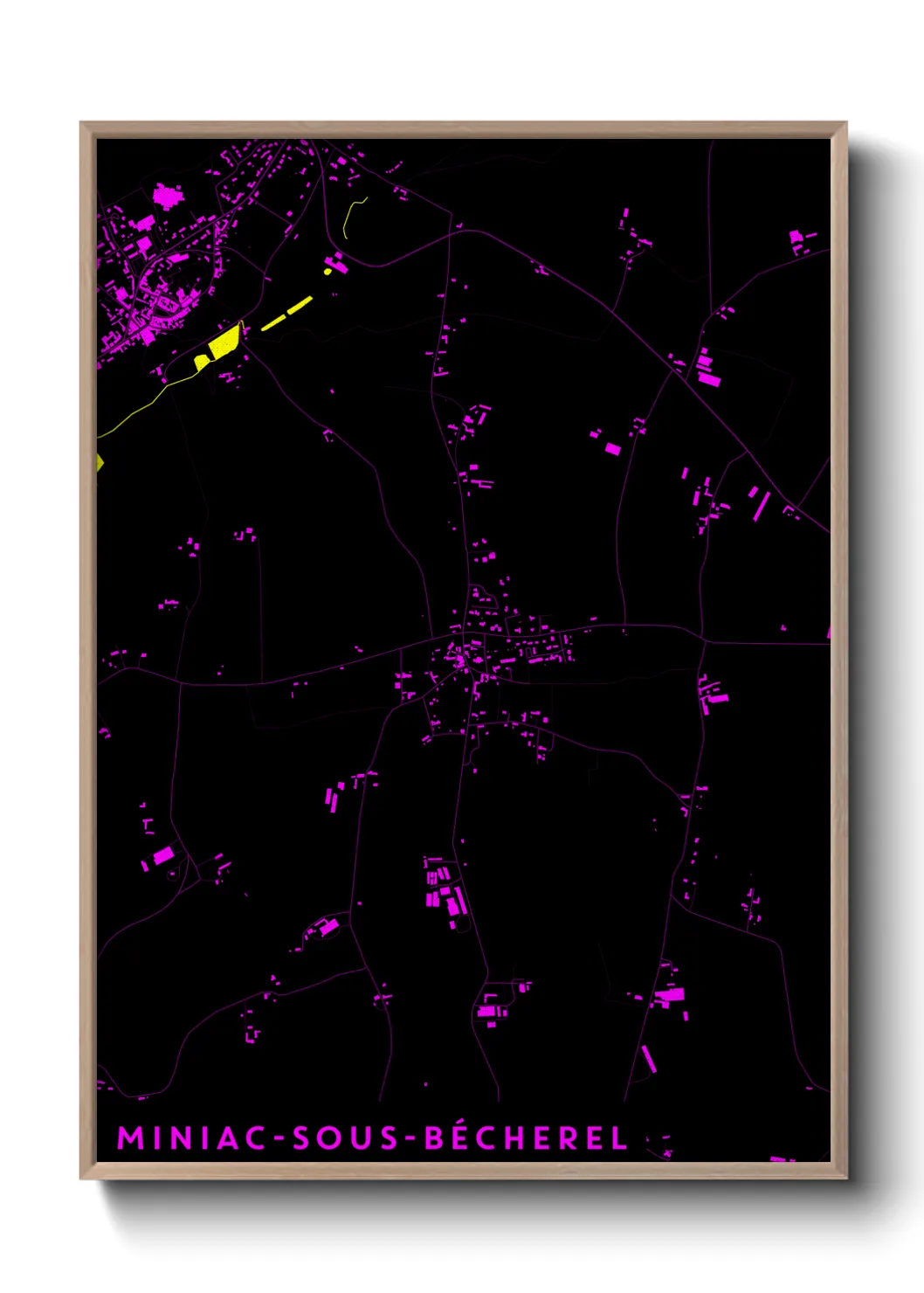 Une affiche de carte sur Miniac-sous-Bécherel