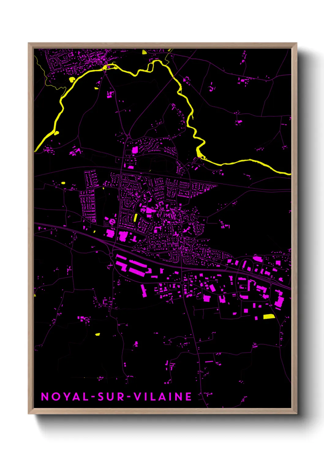 Une affiche de carte sur Noyal-sur-Vilaine