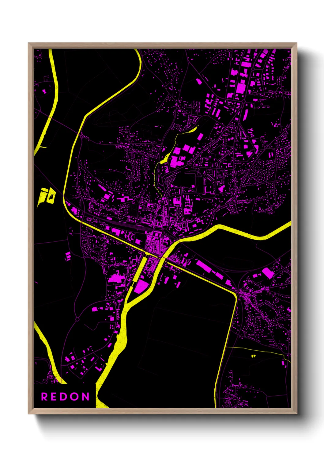 Une affiche de carte sur Redon