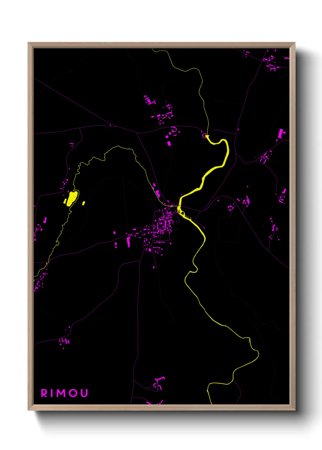 Une affiche de carte sur Rimou