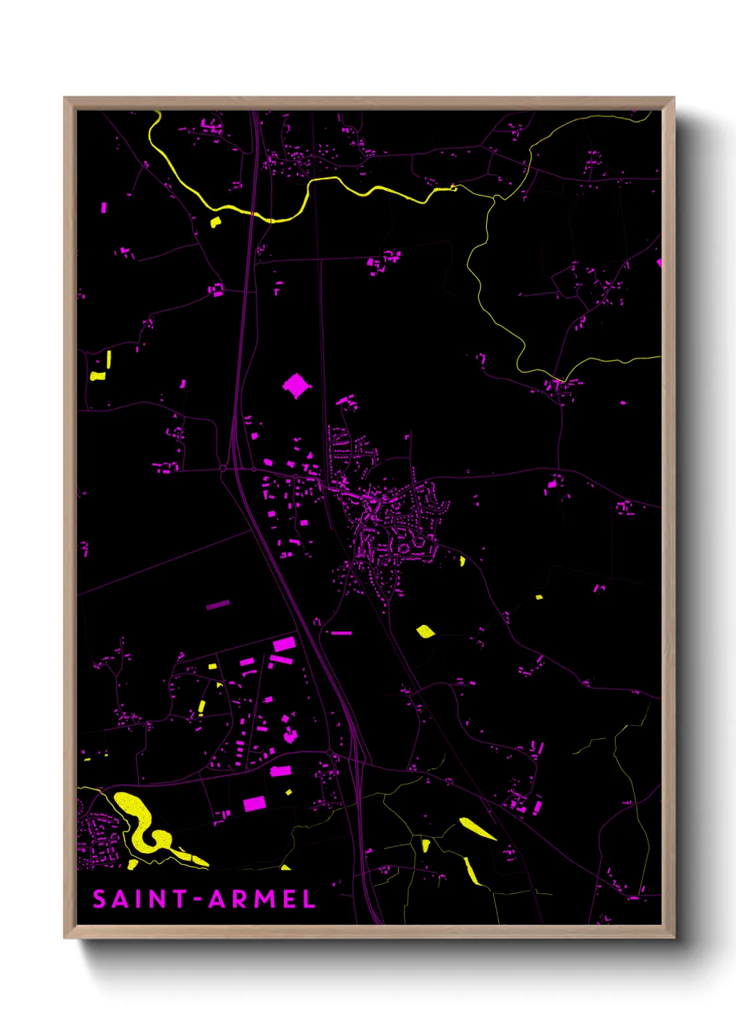 Une affiche de carte sur Saint-Armel