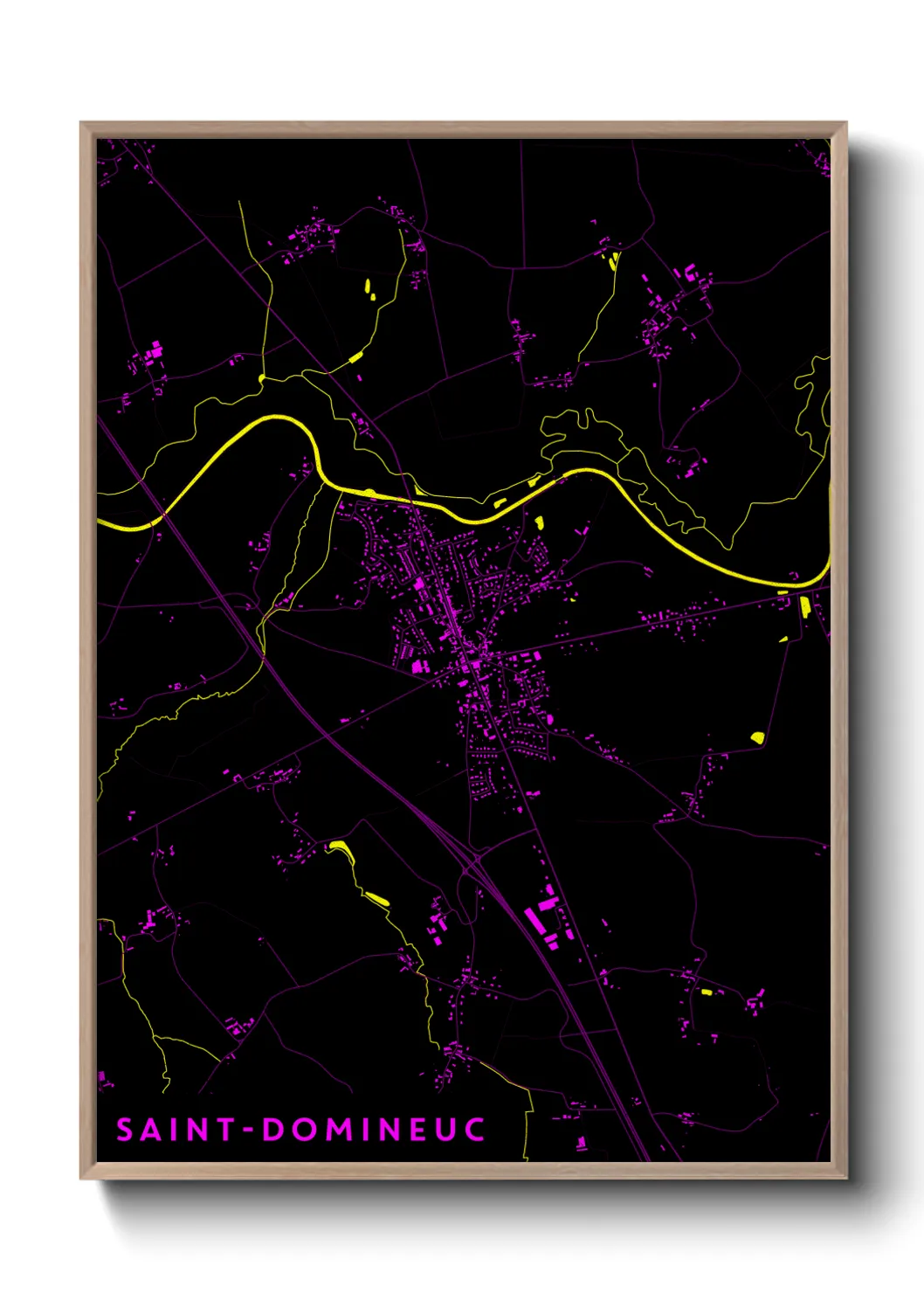 Une affiche de carte sur Saint-Domineuc