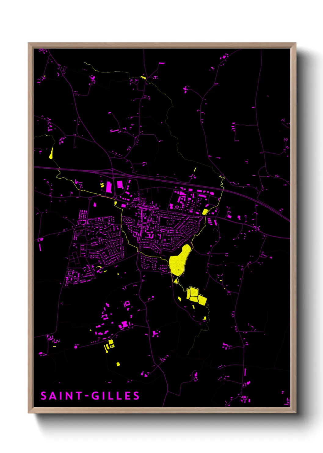 Une affiche de carte sur Saint-Gilles