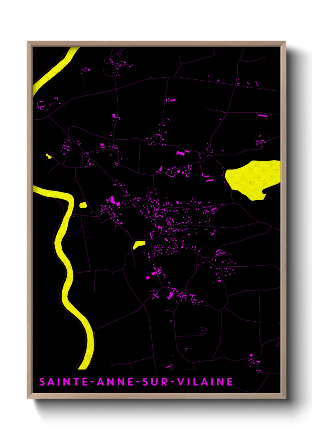 Une affiche de carte sur Sainte-Anne-sur-Vilaine