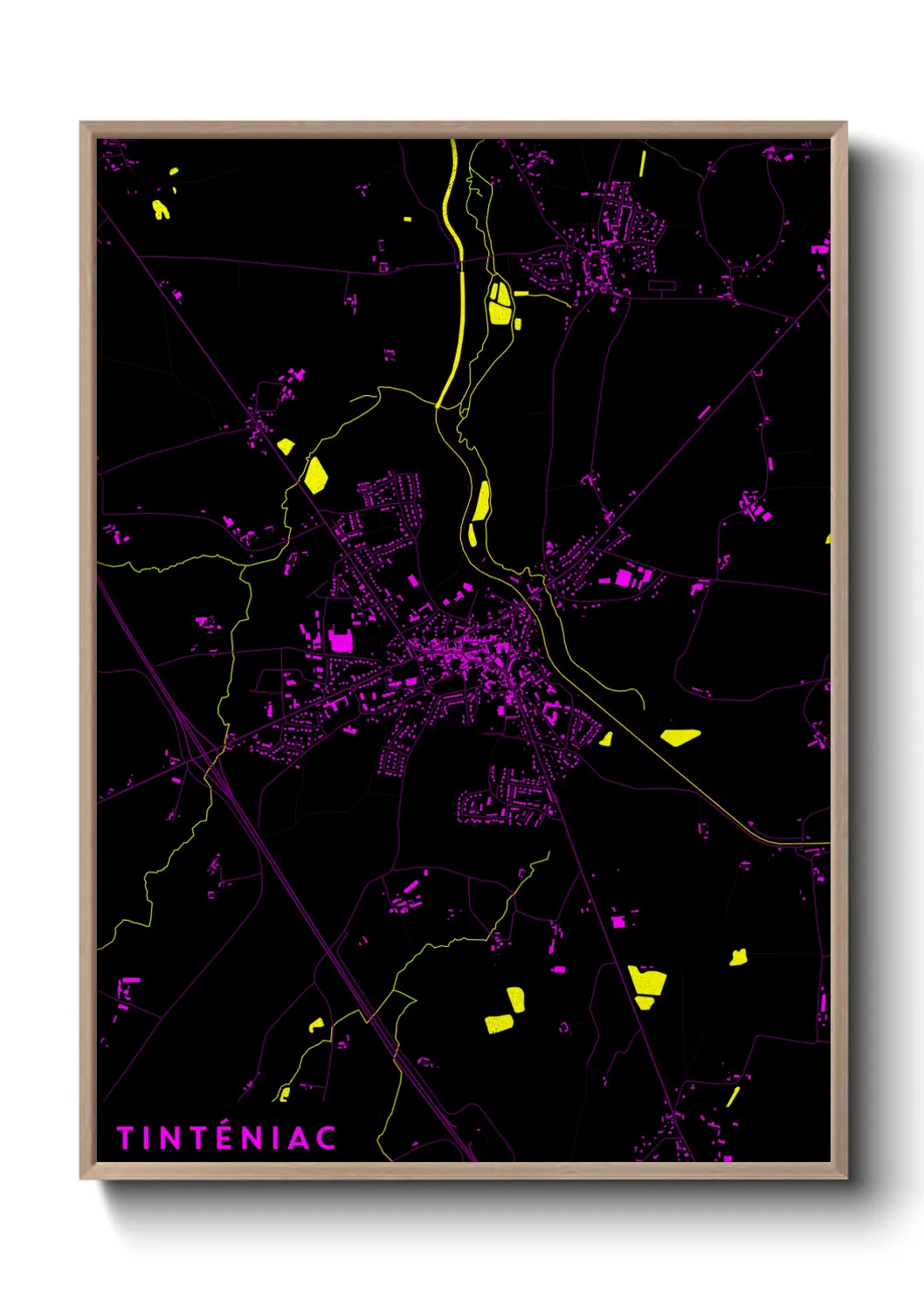 Une affiche de carte sur Tinténiac
