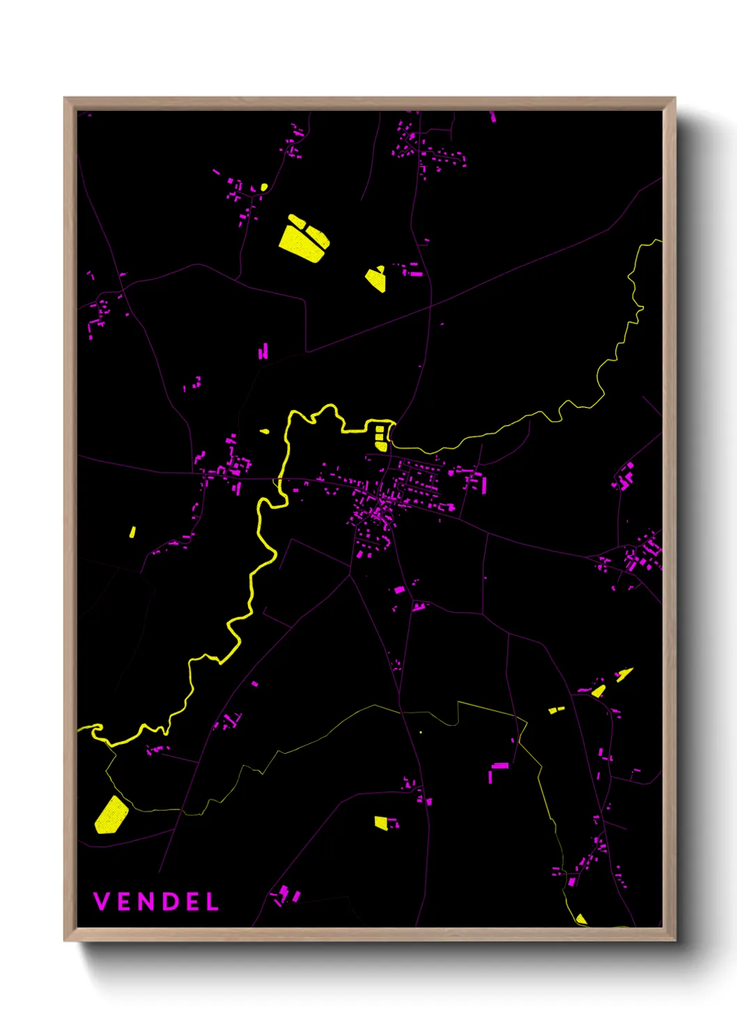 Une affiche de carte sur Vendel