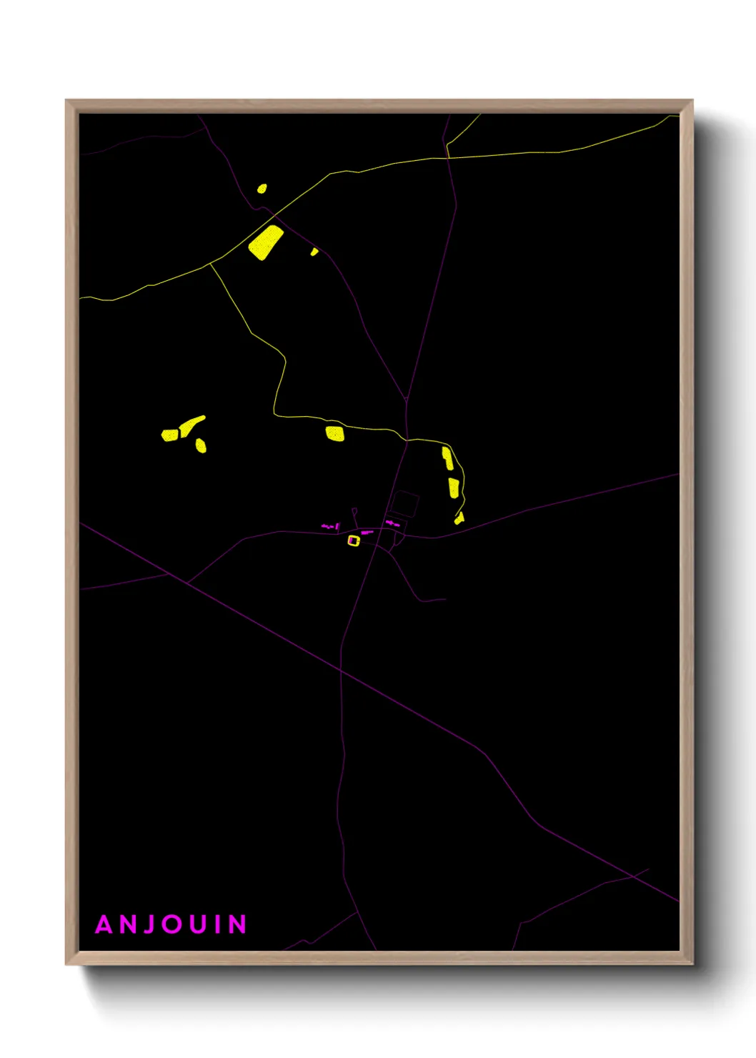 Une affiche de carte sur Anjouin