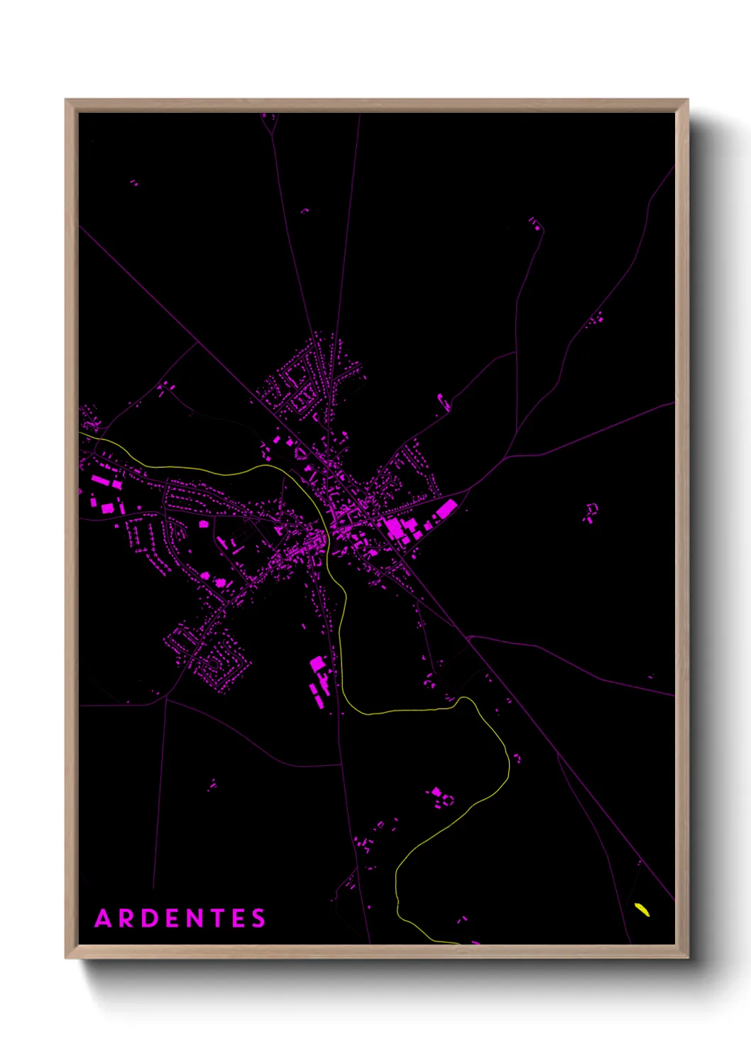 Une affiche de carte sur Ardentes